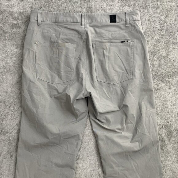 Vuori Meta Pants Mens 32x27 Gray Performance Golf Zip Pocket Stretch Slim Casual - Picture 15 of 16